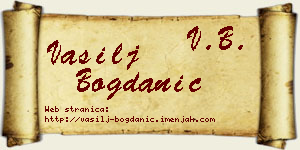 Vasilj Bogdanić vizit kartica